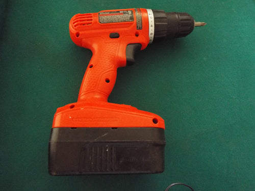 Black and Decker Drill: Best use as a screw driller. Okay as a drill, but not too powerful. Has had very little use. The battery charges. Includes drill, battery and charger.