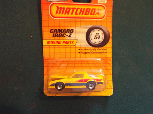 Matchbox Camaro IROC-Z YELLOW