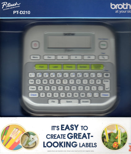 Brother P-touch, PTD210, New in box. Easy-to-Use Label Maker, One-Touch Keys, Multiple Font Styles, 27 User-Friendly Templates, White